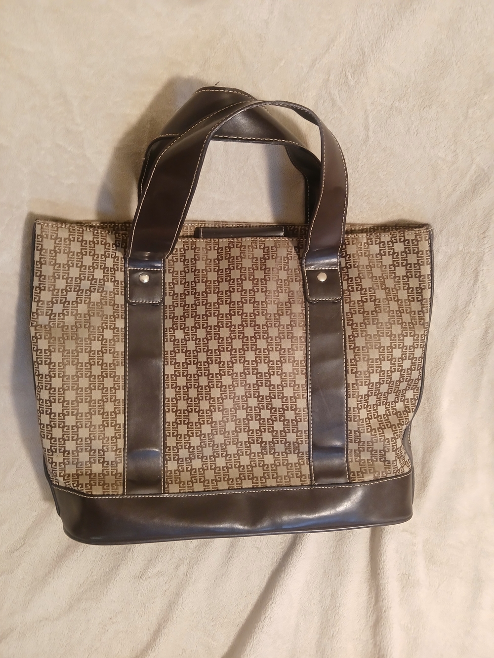 Bijoux Terner Brown and Tan Monogram Tote